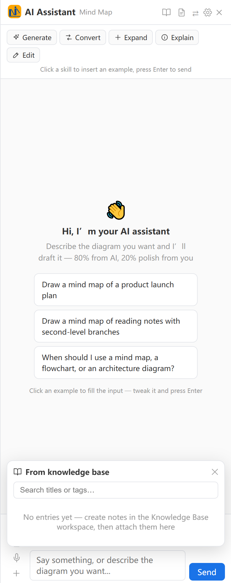 Pick from the knowledge base: check folders to cite
